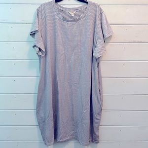 3x Black and White casual cotton dress